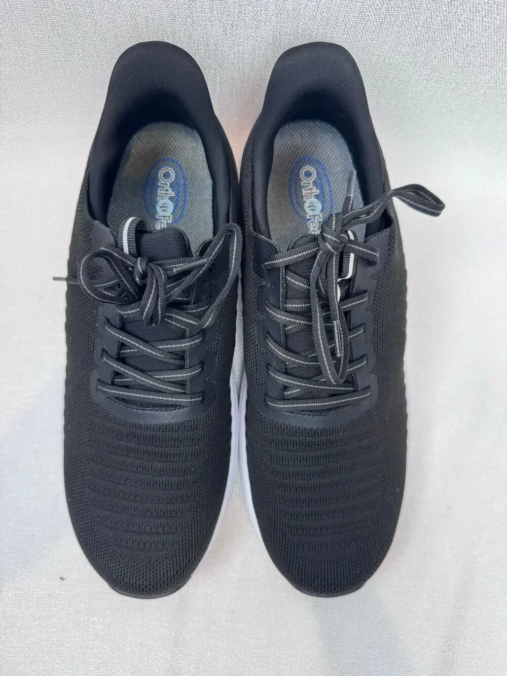 ORTHOFEET KITA Hands Free Comfort Black Mesh Womens Sneakers Size US 12 D Wide